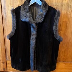 Sheared Mink reversible vest.